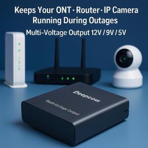 겨울용 다중 출력 UPS 12V 9V USB5V | 라우터, 온트, CCTV용 DIY 18650 플랫탑 배터리 박스 정전 시 백업