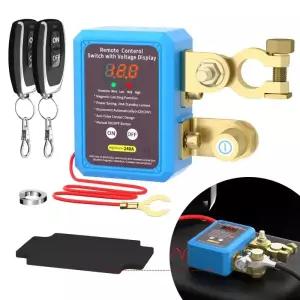 리모컨이 있는 자동차 배터리 마스터 스위치 240A 킬 12V 차단 LED 전압 표시 기능 포함