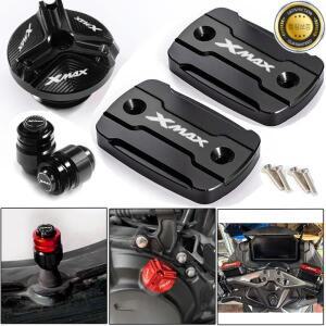 YAMAHA XMAX 250 300 2017-2023 액세서리 오토바이 브레이크 유체 탱크 저장소 커버 오일 필러 캡