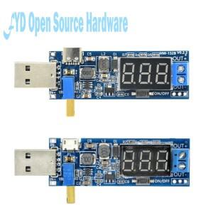 부스트 벅 컨버터 USB 스텝 업/다운 전원 공급 장치 모듈 DC-DC 5V ~ 3.3V 12V 조절 가능 출력 DC 1.2V-24V