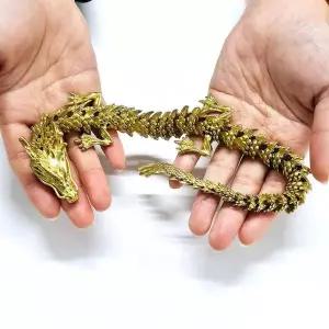 ToB 관절 황금 용 조각상 개업선물 액막이 장식품