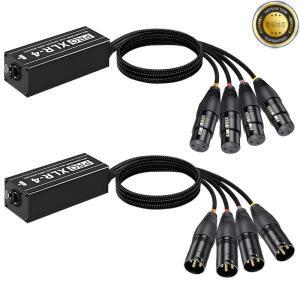 무대 사운드 조명 및 녹음 스튜디오 RJ45 - XLR용 오디오 4 채널 3핀 다중 네트워크 브레이크아웃