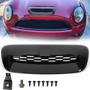 GSRECY 글로스 블랙 프론트 보닛 후드 스쿱 흡기 통풍구 2007-2014 미니 쿠퍼 S R55 R56 R57 R58 R59 호환