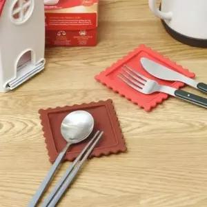 비스킷 파이 모양 주방 국자 실리콘 국자받침 거치대_24842433