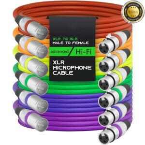 XLR 남성-여성 케이블 녹음 믹서 용 전문 마이크 연장 밸런스드 스피커 3Pin 오디오 라인