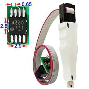 고품질 도착 1pcs Msop8 2.8x2.9 미니 버전 칩 다운로드 굽기 쓰기 프로브 스프링 바늘 플래시 eeprom 버너