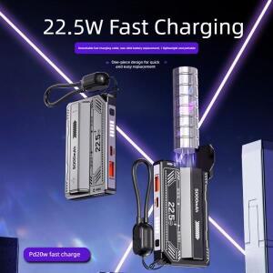 1개 21700 배터리 메카 스타일 DIY 파워 뱅크 케이스 휴대용 분리형 고속 충전 저장 박스 미포함