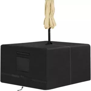 우산 구멍이 있는 SIRUITON 사각 파티오 테이블 커버 40 Lx W x 23.6 H 크기 NOT 헤비 듀티 600D 옥스포드