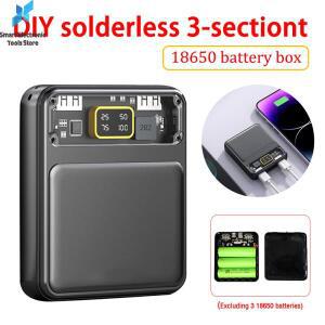 DIY 3 슬롯 18650 전원 은행 주택 DC 5V/2A 배터리 저장 상자 USB MICRO TYPE-C 디지털 케이스 홀더 용접