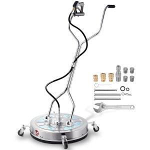 툴 데일리 24인치 압력 세척기 표면 부착, 듀얼 핸들 , 전동 세척기용 스테인리스 스틸 진입로 , 휠 , 압력 세척 콘크리트, 4500 PSI