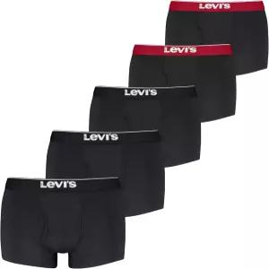 리바이스 남성용 5팩 극세사 트렁크 수분 흡수 매우 부드러운 촉감 태그 없음 3인치 인심