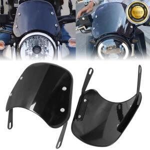 야마하 가와사키 스즈키 카페 레이서 할리 혼다 오토바이 범용 블랙 윈드 실드 디플렉터 스크린 페어링