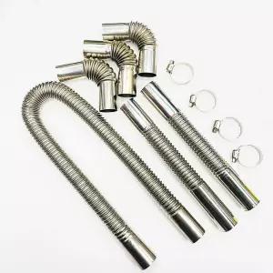 Webasto 보트 히터 자동차 난방 부품 용 클립이있는 24mm 엘보 파이프 에어 주차 배기 튜브 커넥터