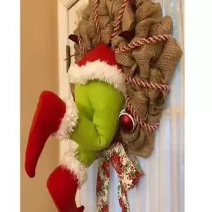 대형 리스 성탄정 산타 인형 장식 벽걸이 오너먼트