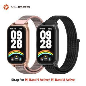 Mi Band 9 용 스트랩 Xiaomi 8 액티브 손목 밴드 Redmi 3 2 나일론 루프 시계 스마트 액세서리