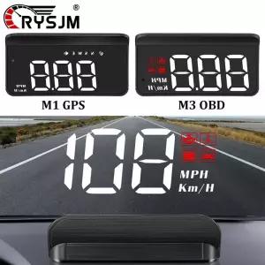 M3 자동차 OBD2 HUD M1 GPS 헤드업 디스플레이 프로젝션 속도계 알람 프로젝터 디지털 액세서리 유리