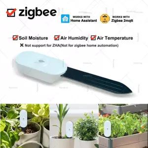 스마트 ZigBee 토양 수분 센서 온도 및 습도 측정기 Z2M 용 열 습도계 정원 자동화 관개 감지기