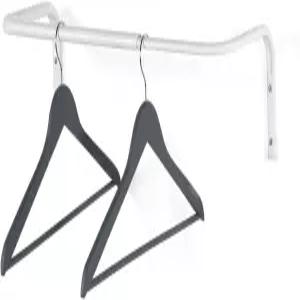 소피아 옷걸이 걸이식 옷장 정리함 조절 가능 및 벽걸이 레일 세탁 스틸 화이트