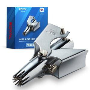 로얄 [메이드 인 코리아] 남성용 코털 트리머, 수동, 배터리 프리, 방수, 12개의 이중 날이 달린 무통, 메커니즘 ET-4