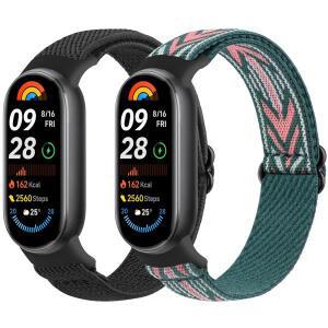 Xiaomi 스마트 밴드 9 8 용 나일론 루프 스트랩 Correa 팔찌 시계 교체 NFC 탄성