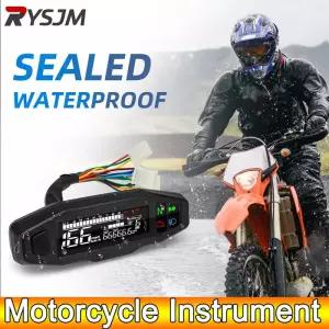 AD 범용 오토바이 속도계 디지털 속도 계량기 LED 타코미터 대시 보드 계기판 LCD 디스플레이 Y 브래킷