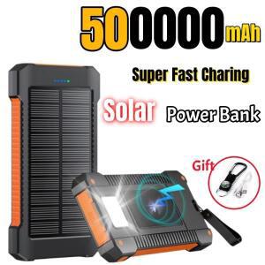 500000mAh 태양집열판집열판 파워뱅크 대용량 초고속 충전 야외 휴대용 외장 배터리 아이폰 삼성 화웨이용