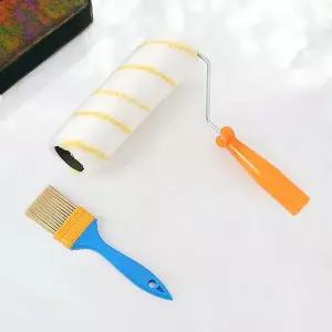 [셀러에이드]컬러마켓 페인팅 도구 3종세트 벽 페인트 롤러 트레이