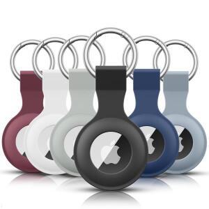 Apple Airtags 케이스 용 커버 실리콘 보호 쉘 트래커 액세서리 Air 태그 스크래치 방지 슬리브 키 체인