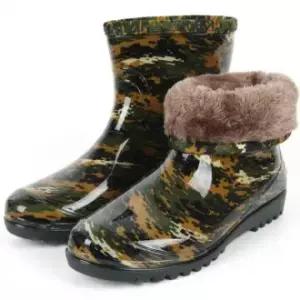 노바 밀리터리 겨울 반장화 남성용 논슬립 방수 방한장화 털부츠 낚시장화 673
