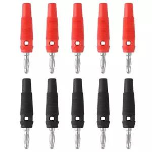고전류 나사 유형 4mm 바나나 플러그 수 스택형 커넥터 스피커 케이블 어댑터 32A 10 개
