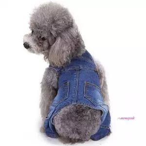 강아지옷 봄옷 포켓 강아지 사이드 청멜빵바지 가을 자켓def487