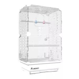 아크릴 새장 하우스 케이지 투명 둥지 사육장 쉼터 잉꼬 새집 미니 애완 대형 새 조류