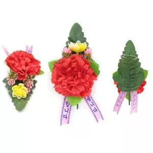 카네이션 코사지 조화 브로치 A형 100개 행사용 벌크 포장 스승의날 어버이날 단체 행사용