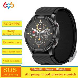 원격 관리 손목 공기 펌프 가압 혈압 ECG PPG 온도 스마트 시계 음성 보조 SOS Smartwatch BT 통화