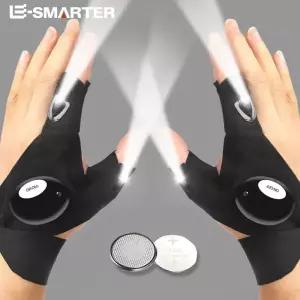 남녀공용 LED 반 손가락 장갑 야외 방수 낚시 미끼 사이클링 러닝 손전등 내구성 없는