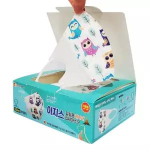 이지스 일회용 캐릭터 입체 마스크 25매 아동 부엉이