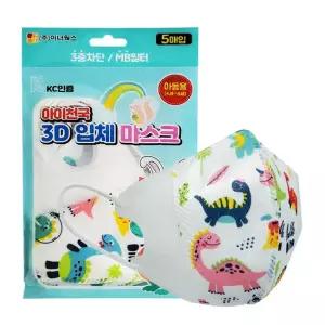 아이천국 3D 입체 캐릭터 마스크 5매입 x 5개 아동 공룡
