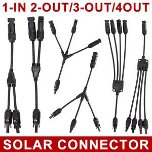 1/5 세트 Y  30A 1000V 광전지 PV 커넥터 태양 패널 병렬 연결 플매트 카펫 러그 1 ~ 2/3/4