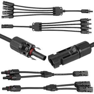 1/5Sets 광전지 PV 태양 커넥터 패널 병렬 연결 플매트 카펫 러그 1 ~ 2/3/4Way 30A 1000V Y 형