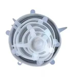 실리콘 6종 세트 신선도 유지 커버 스트레치 그릇 덮개 냉장고 전자레인지 밀봉 필름