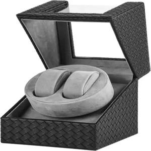 자동 시계용 JGV 와인더 들 박스 프리미엄 PU 가죽 회전 케이스 일본식 조용한 모터가 장착된 로테이터