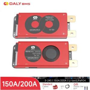 DALY 12V 24V 36V 48V 60V 72V 리튬이온/리튬인산철 BMS 200A 150A 3S 4S 7S 8S 10S 12S 15S 16S 20S 배터