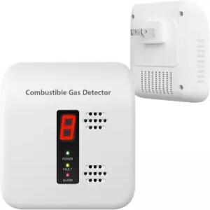 천연가스 감지기 Y401 플러그인 누출 가정용 프로판 LNG LPG 메탄 캠퍼용 경보기 1팩 흰색