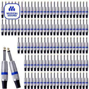 뮤지컬 사운드 DJ 믹서 스피커용 모노 플러그 커넥터, 1/4 인치 오디오 6.35mm TS 수 솔더 타입, 1 개, 10