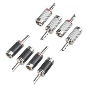 HiFi 오디오 어댑터 나사 잠금 바나나 플러그 이중 황동 구리 증폭기 스피커 케이블 커넥터