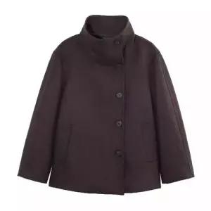 엘럽 모직 봄 여성 쇼트 하이넥 코트 원템1