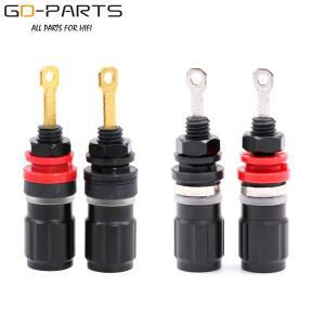 EIZZ 로듐 도금 구리 스피커 바인딩 포스트 Hifi 오디오 암 바나나 커넥터 터미널 베이클라이트 절연체 포