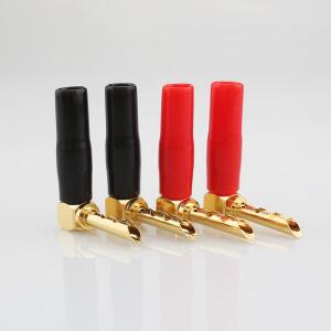 금도금 BFA 바나나 플러그 오디오 스피커 케이블, L 타입 90 도 커넥터, Z 하이파이, 직각 4mm, 8 개