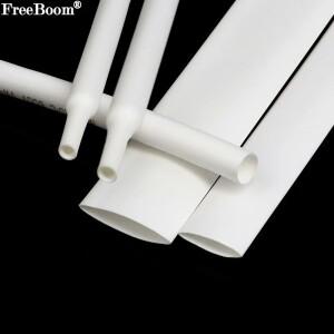 1~ 10m 열 수축 튜브 2:1 흰색 직경 0.6mm 80mm 슬리브 DIY 랩 와이어 수리 케이블 보호기