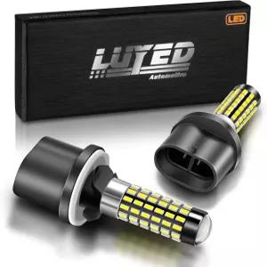 LUYED 880 LED 안개등 전구 400 밝기 886 890 892 893 DRL 또는 프로젝터 제논 화이트 2팩